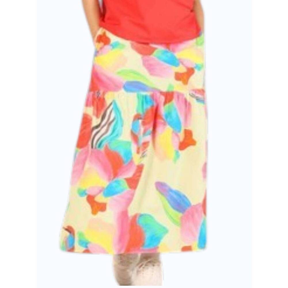 NEW MAUDE VIVANTE ada skirt in lemon pops print